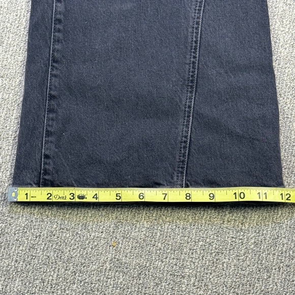 We The Free People Black High Rise Bell Bottom Flare Stretch Jeans Size 27 - Picture 10 of 11